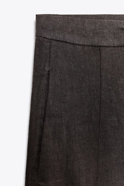 ZW COLLECTION 100% LINEN BALLOON TROUSERS - Zara фото 12