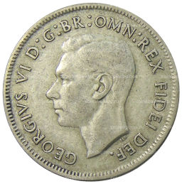 Монета 1 флорин (2 шиллинга) 1951 года Австралия 50 лет Федерации