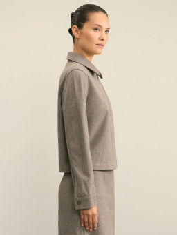 Укороченный жакет на молнии / Zarina  фото 4