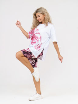 910 Костюм "белый/бордо"