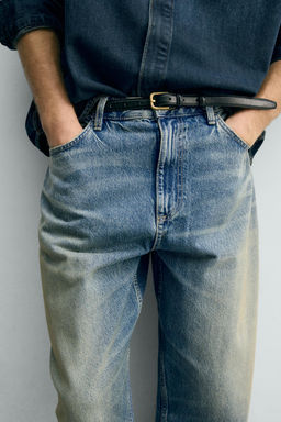 JEANS TAPERED WIDE FIT / Azul - Zara фото 5