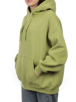2214 LIGHT GREEN Толстовка женская (85% хлопок, 10% полиэстер, 5% спандекс) - Fashion фото 5