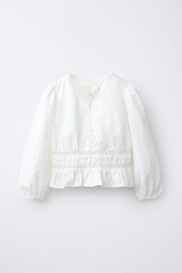 CAMISA ROM?NTICA GOMAS / Blanco roto - Zara фото 2