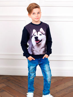 Свитшот " Хаски ",графитовый