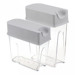 Банка для сыпучих продуктов пластмассовая Фолд 1,6л, 18,5х9х18,5см, смоки (Россия) - Домашняя мода фото 7