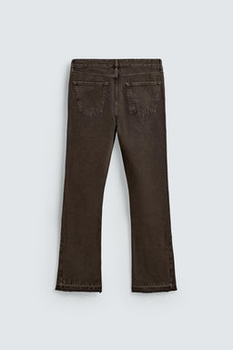 JEANS FLARE FIT ROTOS / Marr?n - Zara фото 8