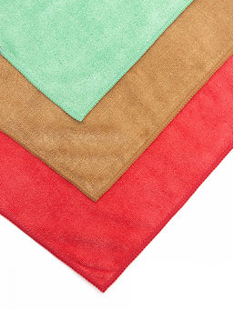 Набор салфеток универсальныx 30x30, микрофибра, 6 штук розовый/зелёный/бежевый полиэстер, полиамид