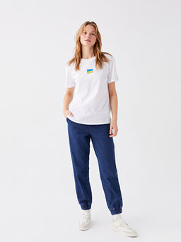 Beli Lastikli Jogger Kad?n Jean Pantolon