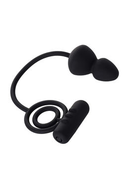 Анальная пробка Erotist Ruffle с дополнительной стимуляцией, силикон, черная, M