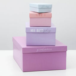 Набор коробок подарочных 15 в 1 Нежность, 12 х 6.8 х 4 см - 46.6 х 30.2 х 17.5 см - Дарите счастье фото 4