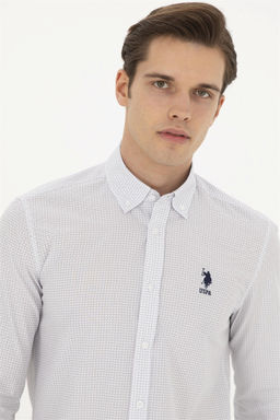 Мужская темно-синяя рубашка с длинным рукавом - U.s. polo assn фото 2
