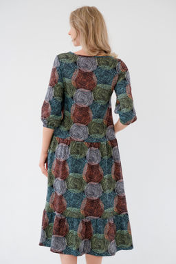 Платье женское из кулирки Софи спилы зеленые - Амадэль фото 11