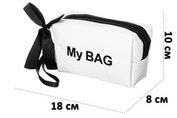 Косметичка - сумочка 18*8*10 см My BAG, с ручкой, белый - Elan gallery фото 2