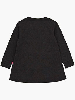 Лонгслив с принтом для девочки UD 3873 черный меланж - Mini maxi фото 2