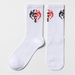 Цена за 2 шт. Носки мужские белые «Драконы», р-р 27