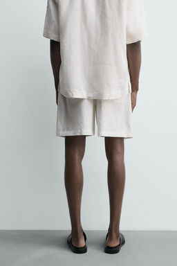 BERMUDA RELAXED FIT 100% LINO / Blanco - Zara фото 11