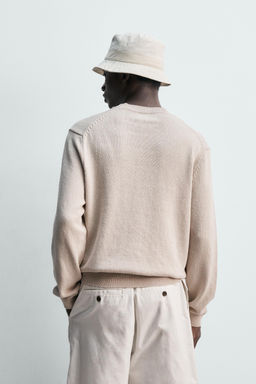 JERSEY REGULAR FIT ALGOD?N - LINO / Crudo - Zara фото 3