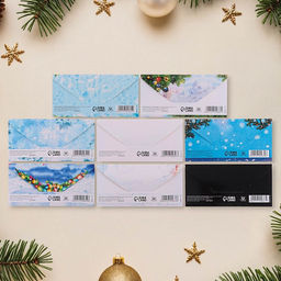 Конверт для денег «Счастливого Нового Года!» 16×8 см, 8 штук