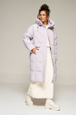 Пальто Beautiful Free 8016 светло-серый