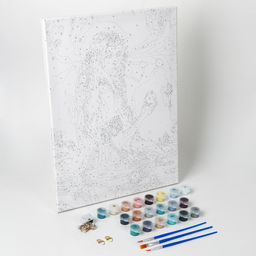 Картина по номерам с подрамником и гирляндой Нежность, 30*40 см