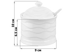 Сахарница 270 мл 9*9*10 см Айсберг волны + ложка - Elan gallery фото 2