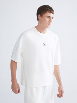 Bisiklet Yaka Bask?l? Erkek Spor Ti??rt