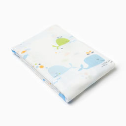 Пелёнка Крошка Я 70*120 см Киты, муслин двухслойный, 100% хлопок