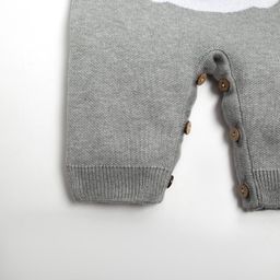 Комбинезон вязаный Крошка Я Мишка рост 62-68 см, цвет серый фото 5