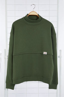TRENDYOL MAN Limited Edition Tas Oversize/Genis Kesim Etiketli Ici Polar/S?cak Tutan Sweatshirt TMNAW24SW00228 - Trendyolmilla фото 5