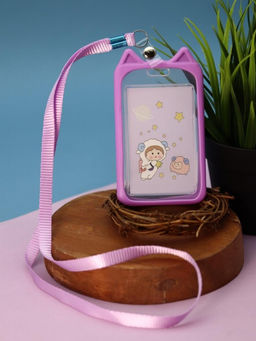 Футляр для карт на ленте "Happy dog", purple