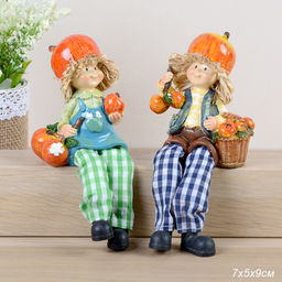 Фигурка Веселые Домовята висячие ножки 7х5х9 / E008-14 /уп 2/192/