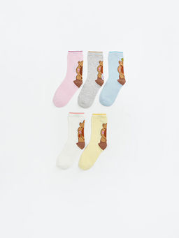Desenli K?z ?ocuk Soket ?orap 5li