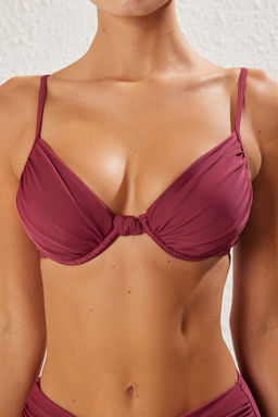 TRENDYOLMILLA Siyah Balkonet Drapeli Bikini Ustu TBESS25BU00000  фото 13