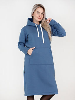 Платье женское П-162 (футер 3х нитка с начесом) Индиго - Elenatex фото 8