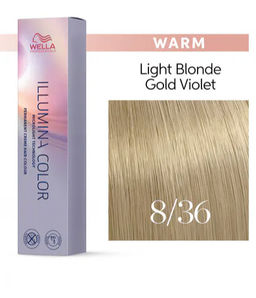 Illumina Color 8/36 Cветлый палисандр cветлый блонд золотисто-фиолетовый, Wella Professionals