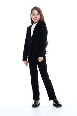 Чёрный школьный жакет для девочки Инфанта, модель 0711  фото 5