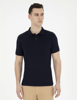 Lacivert Slim Fit Basic Ti__rt