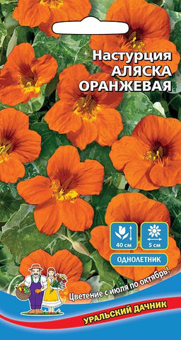 Настурция АЛЯСКА ОРАНЖЕВАЯ