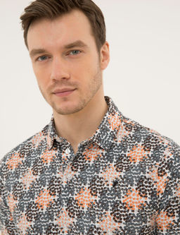 Темно-хаки футболка с воротником-поло - Cacharel фото 6