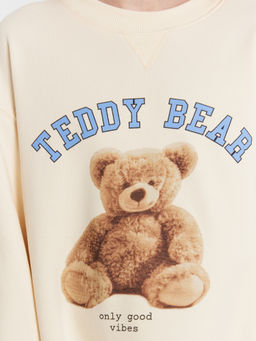 Платье для девочек бежевое с принтом Teddy bear - Mark formelle фото 5