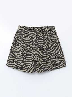 Beli Lastikli Zebra Desenli K?z ?ocuk ?ort Etek - Waikiki фото 2