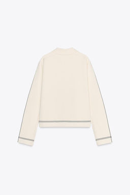 KNIT JACKET WITH PIPED SEAMS - Zara фото 5