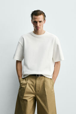 SUDADERAI NTERLOCK RELAXED FIT / Blanco - Zara фото 2