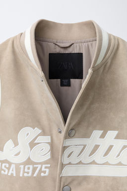 BOMBER EFECTO ANTE TEXTO / Piedra - Zara фото 7