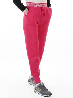 2611 CRIMSON Штаны утепленные спортивные женские (85% хлопок, 10% полиэстер, 5% спандекс)
