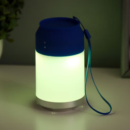 Ночник «Фоси» LED 5 режимов от батареек 3хААА бело-синий 6.5×6.5×11.5 см