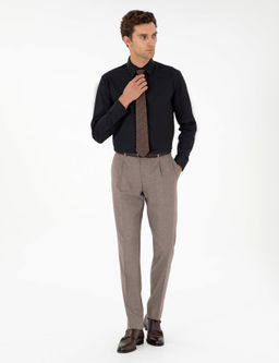 Норковые брюки узкого кроя из ткани - Cacharel фото 3