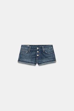 TRF BUTTONED MINI DENIM SHORTS - Zara фото 6