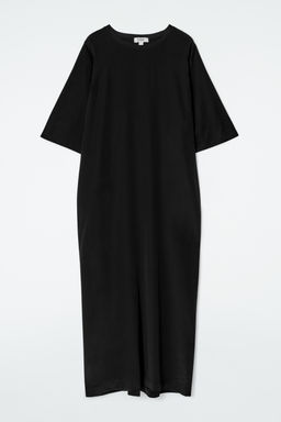 VESTIDO MIDI CON PANEL DE SEDA