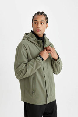 Водоотталкивающее пальто стандартной посадки DeFactoFit с капюшоном  фото 6